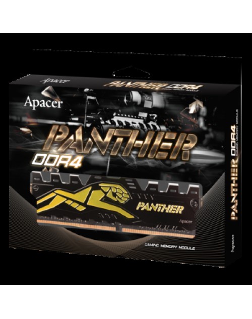 Apacer Panther Black-Gold 8GB (1x8GB) 3200MHz CL16 DDR4 Gaming Ram (AH4U08G32C28Y7GAA-1)