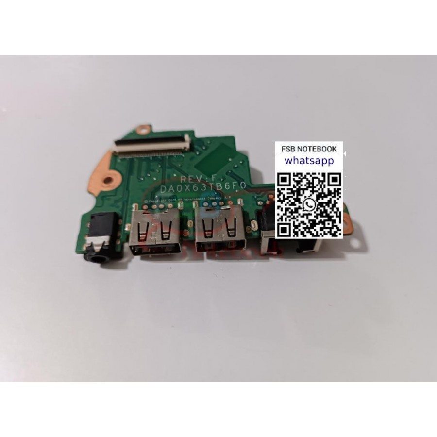 Hp Probook 450 G3 455 G3 Audio Jack Ethernet USB Port Board DA0X63TB6F0