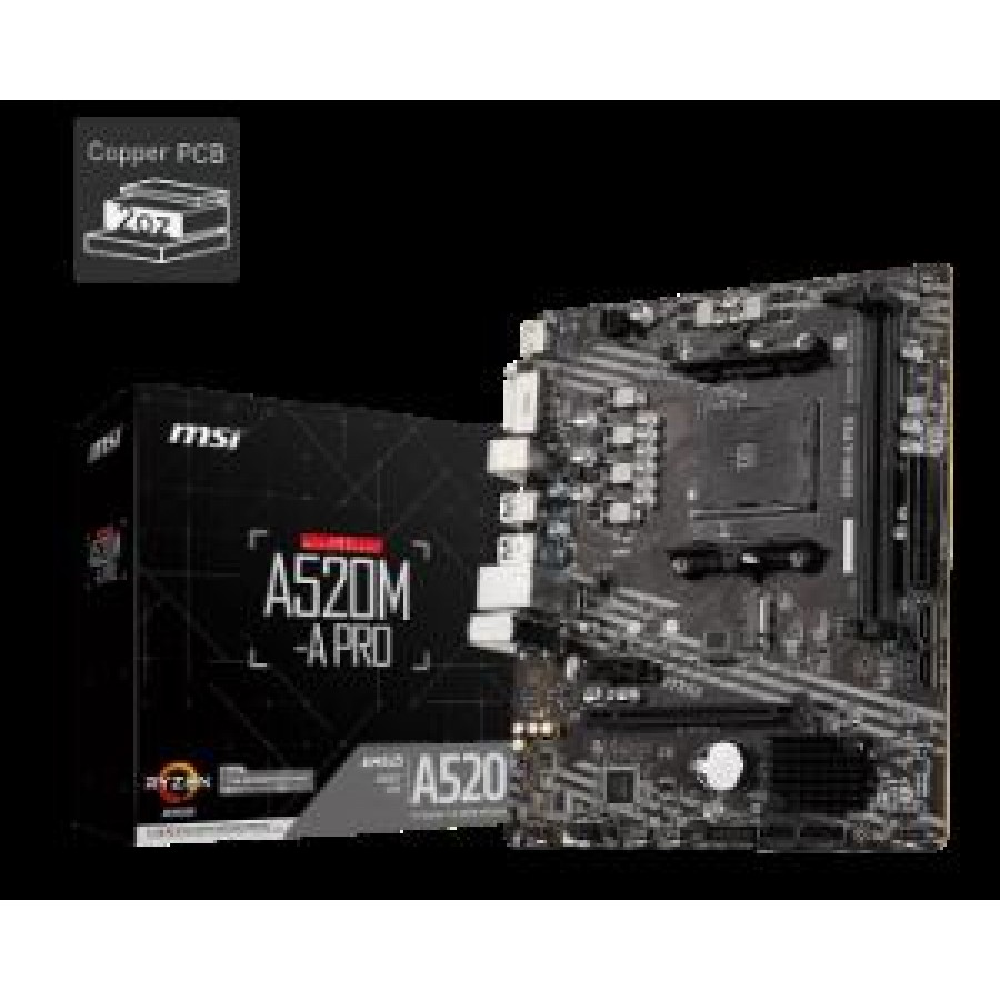 MSI A520M-A PRO DDR4 4600/1866Mhz M.2 M.ATX AM4