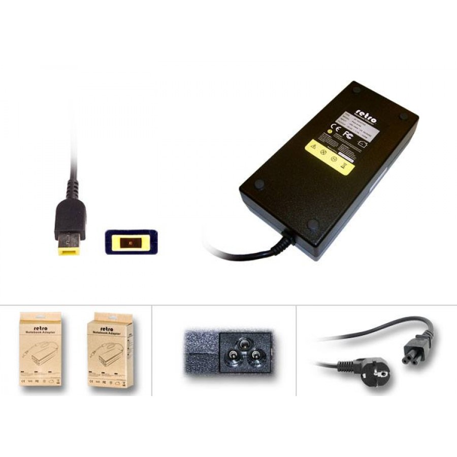 RETRO Lenovo 230W Dikdörtgen Pinli Uç (Usb Tip) Notebook Adaptör RPA-AC329