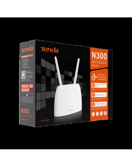 TENDA 4G06 N300 Wi-Fi 4G VoLTE Router