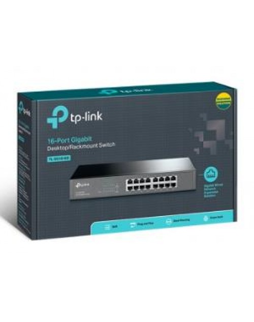 TP-LINK TL-SG1016D 16PORT 10/100/1000 YÖNETİLEMEZ SWITCH